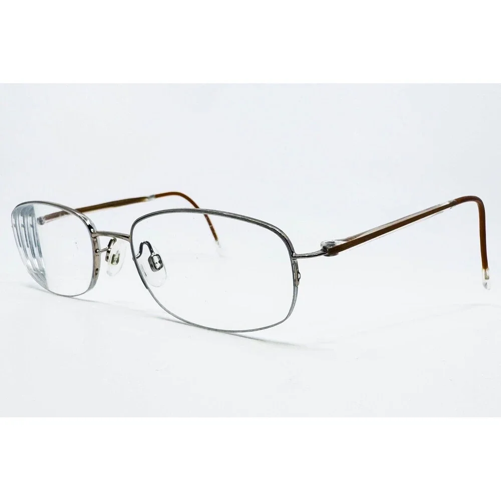 Gloria Vanderbilt Eyeglasses Silver Brown Meta 10 234 Oval Frames 49-18-135